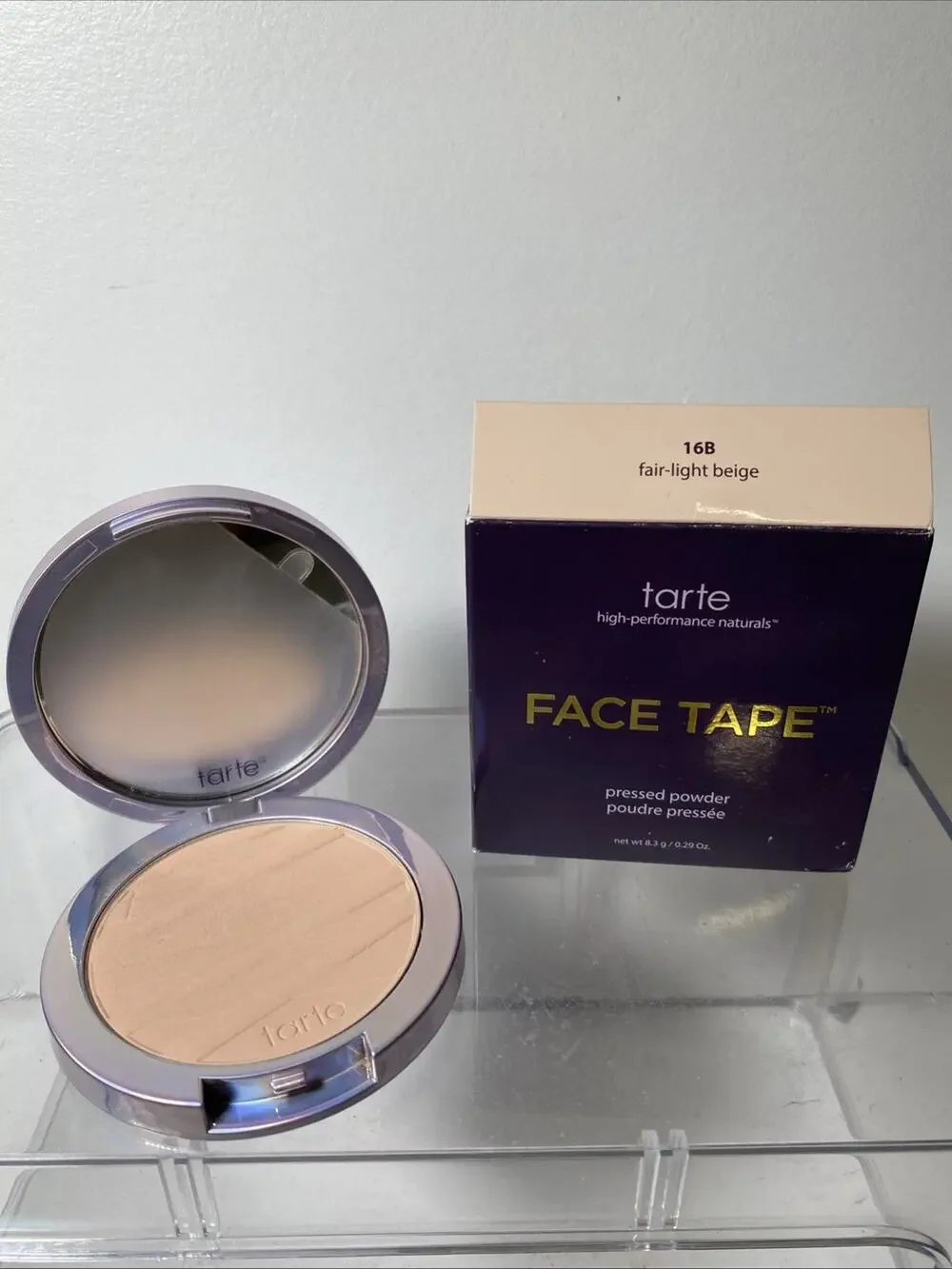 TARTE Shape Tape Powder Foundation 8.3 / 0.29 oz | 16B fair light Beige- Read